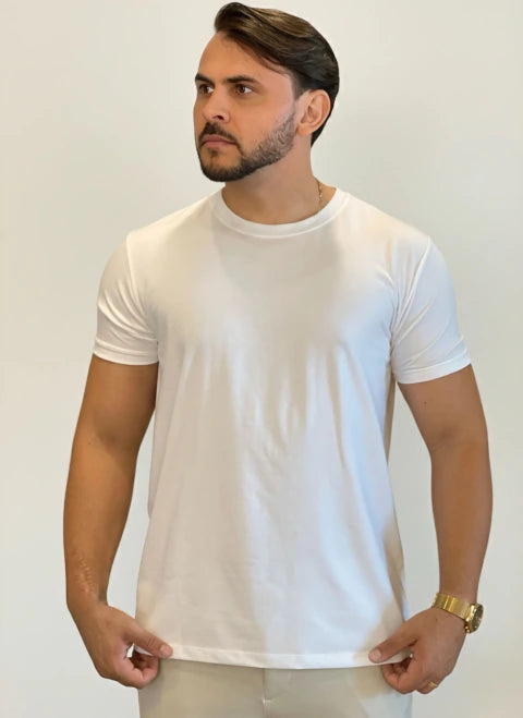 T-SHIRT INTERLOCK PIMA BRANCA