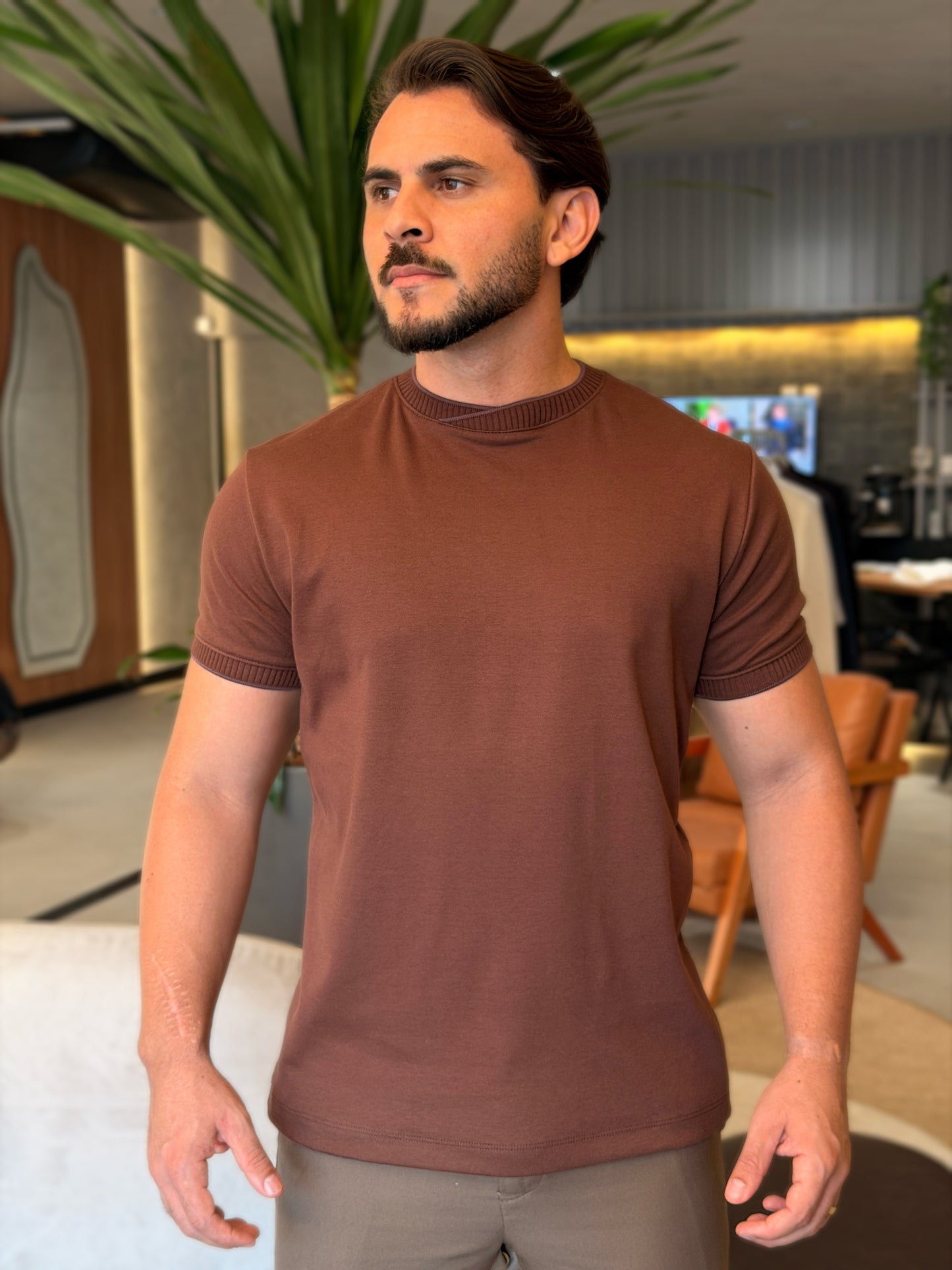 T-SHIRT LECCE MARROM