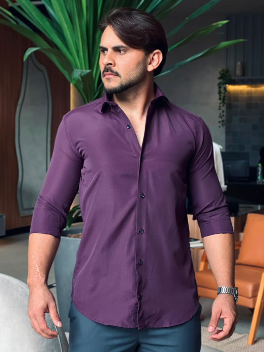 CAMISA FIO 50 VINHO