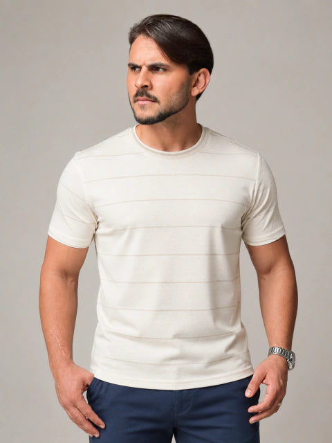 T-SHIRT STRIPE NATURAL