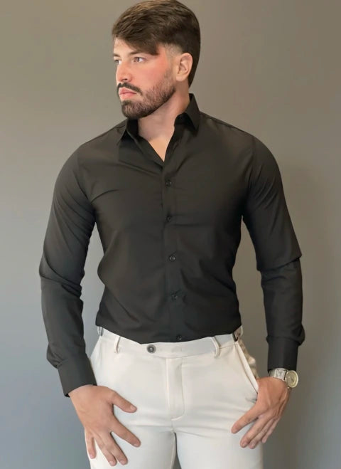 CAMISA SOCIAL WEST PRETA